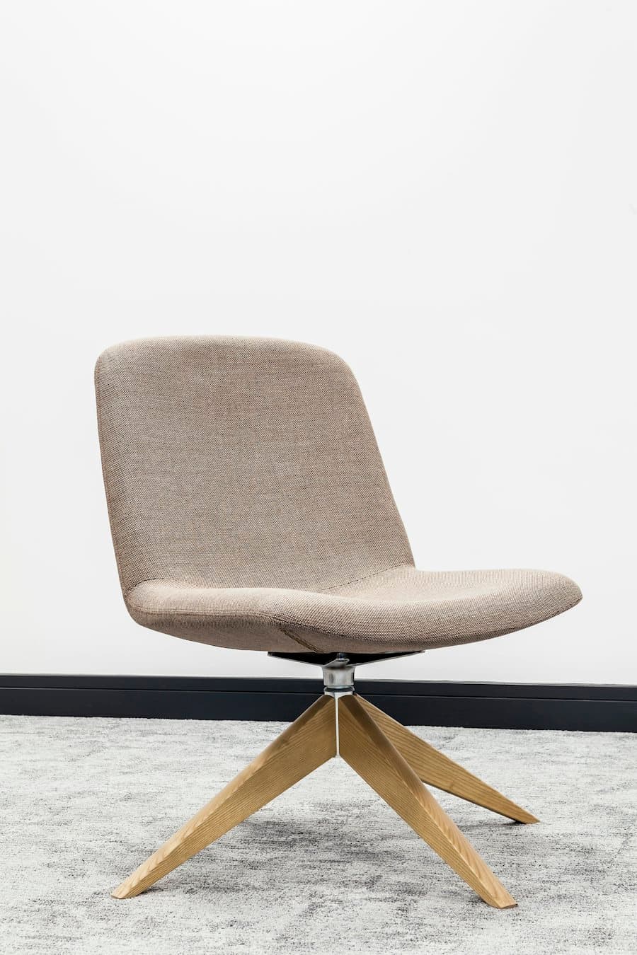A lounge chair in a furniture storefront