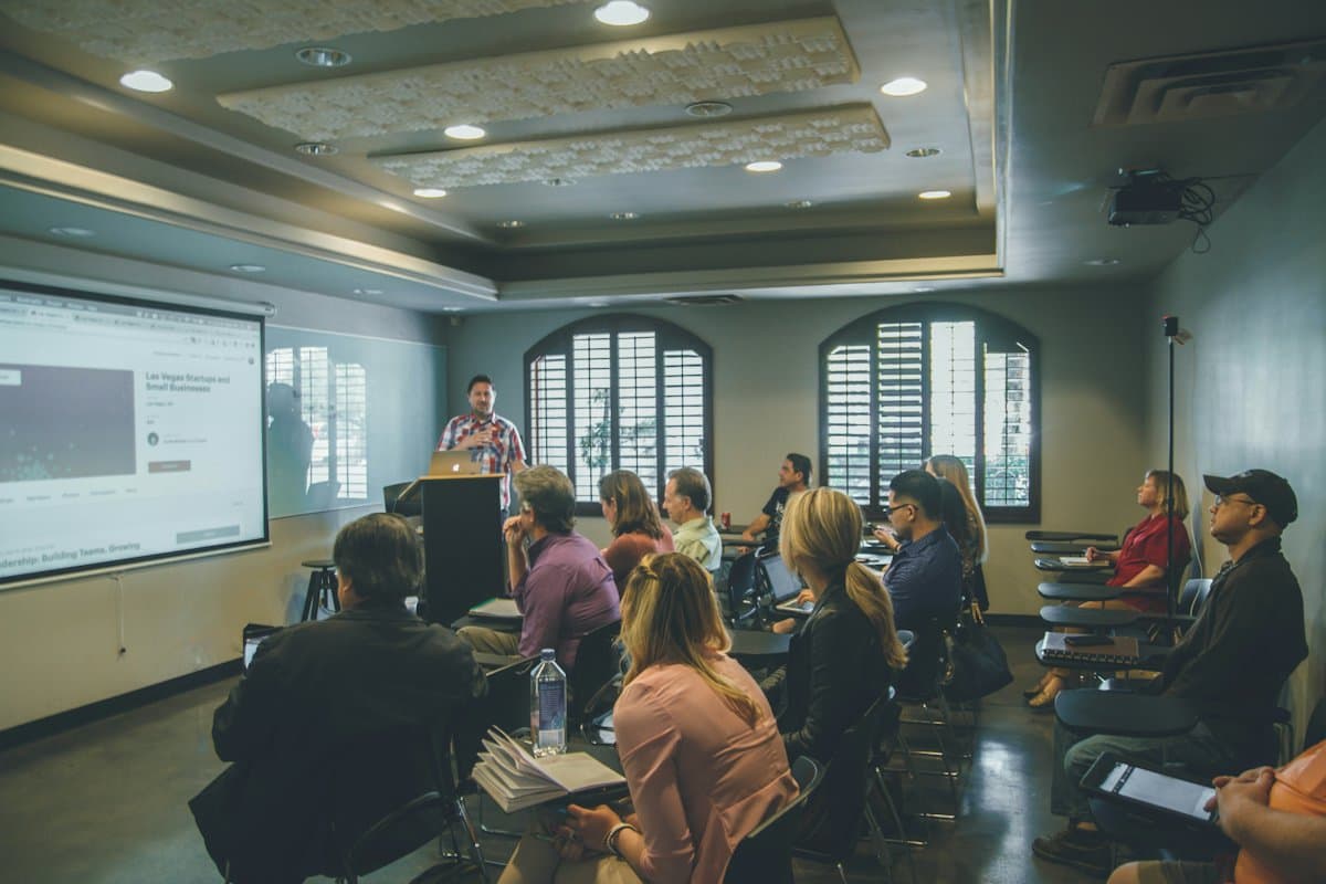 Students in a lecture room